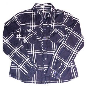 Dark Blue Plaid Flannel